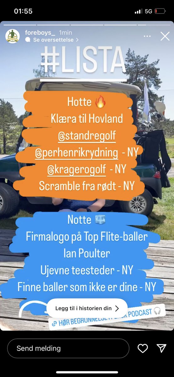 ForeBoys_'s tweet photo. Fersk pod ute nå! Golf og rør i skjønn forening! https://t.co/hijVaBVjcN https://t.co/QbGDC0ar3n