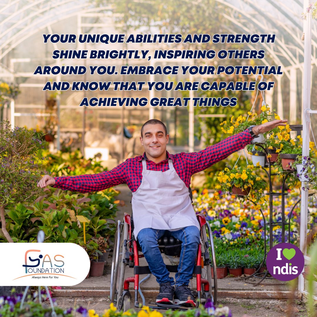 fasdisabilityau's tweet photo. Celebrate your limitless potential. Embrace your abilities and inspire others with your strength. You have the power to achieve greatness. Believe in yourself and let your light shine!

#FASFoundation #disabilitysupport #NDIS #motivation #mondayvibes #fyp #foryou #NDISprovider https://t.co/ZtwC3Iapjx