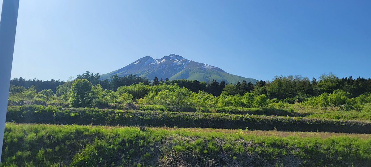 HirosakiTecoca's tweet photo. お��ようございます！Tecoca事務局です！

暖かい日も増え、夏の匂いも少しずつしてきましたね☀️
岩木山神社付近で見る岩木山が、いつも見ているよりずっと近くにあって思わず撮ってしまいました‼️📸
気温差がある時期です、体調には気を付けて頑張っていきましょう❗

#Tecoca #ひろさき共生ポイント https://t.co/5pmGG0jsRr
