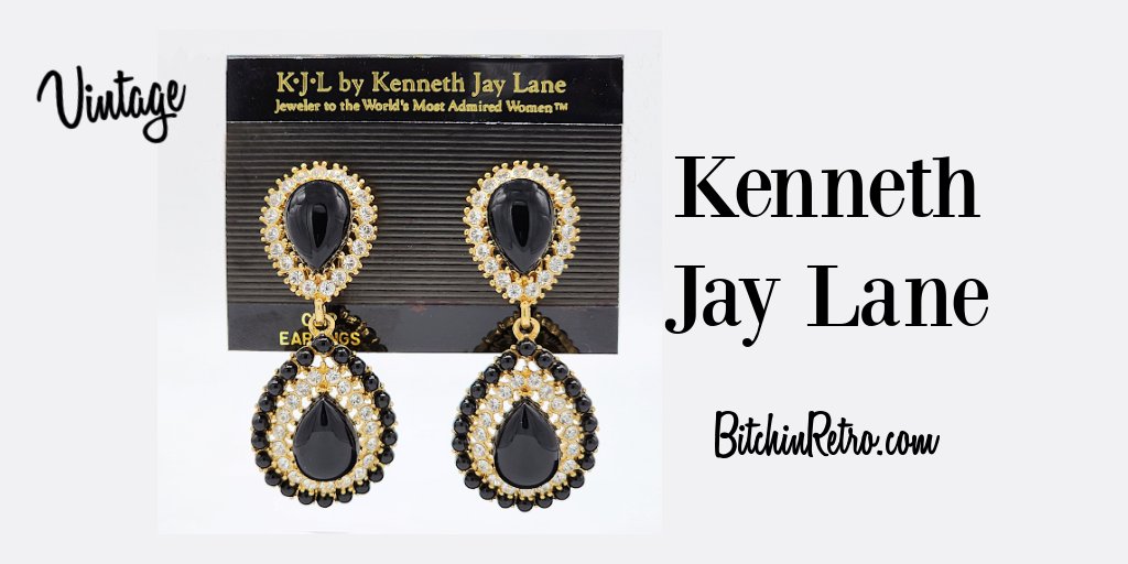 Love to sparkle? Get light-catching luminosity with these #KennethJayLane earrings, featuring lavish black cabochons and shimmering #Swarovski #crystal drops. You'll have heads turning as you strut your stuff! Bling on, diva.

#vintage #bitchinretro #wow

bitchinretro.com/products/vinta…