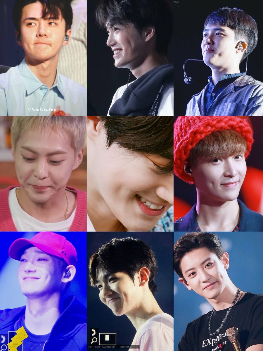 flowerkyoongie's tweet photo. heran kan kenapa segrup bisa punya lesung pipi😭 Definisi EXO tuh bener² "WE ARE ONE"😭👍 https://t.co/0w0KVH68ni