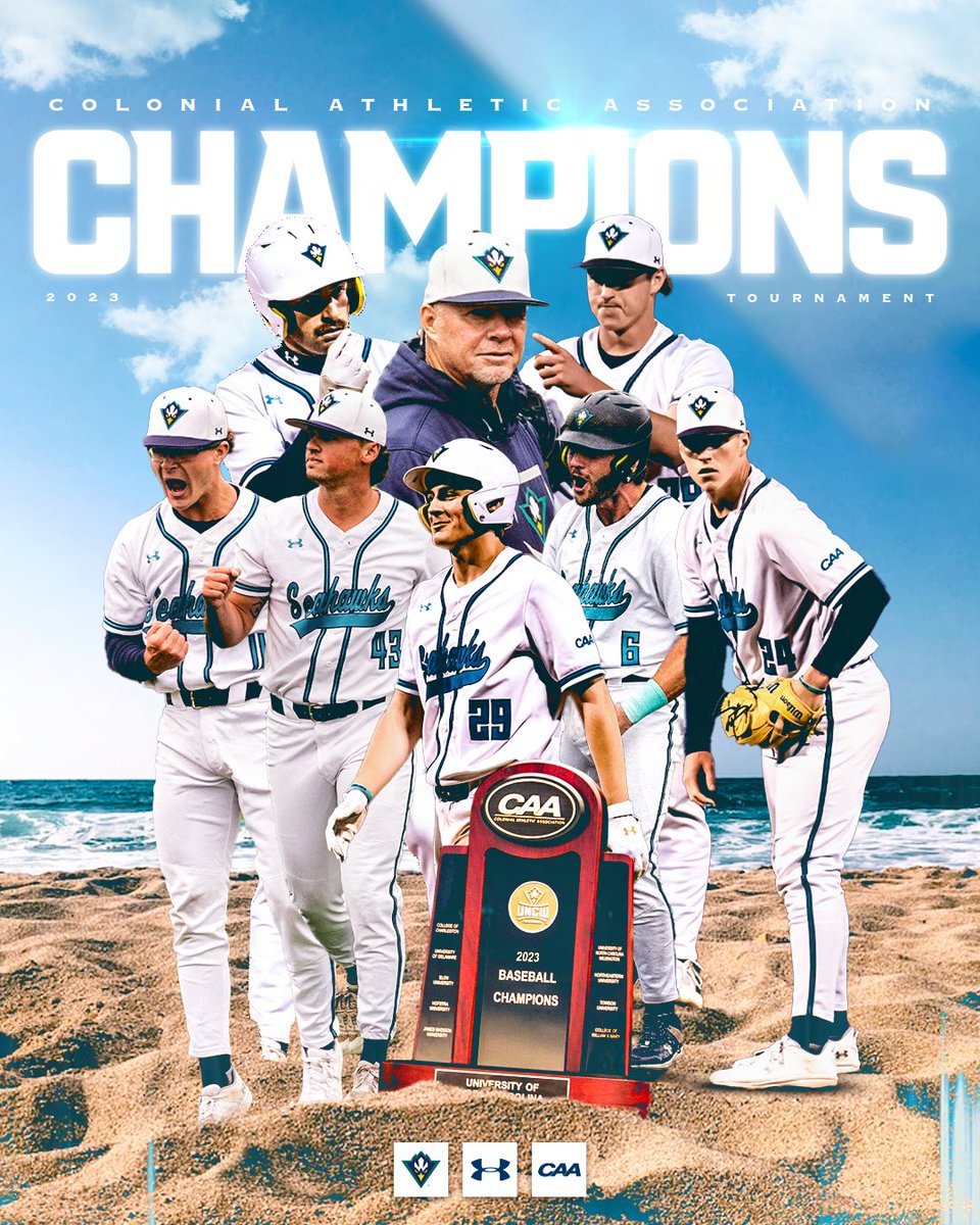 #NCAABASEBALL #collegebaseball .. UNCW wins its seventh #caachamps title, tying ECU for more in @caasports history