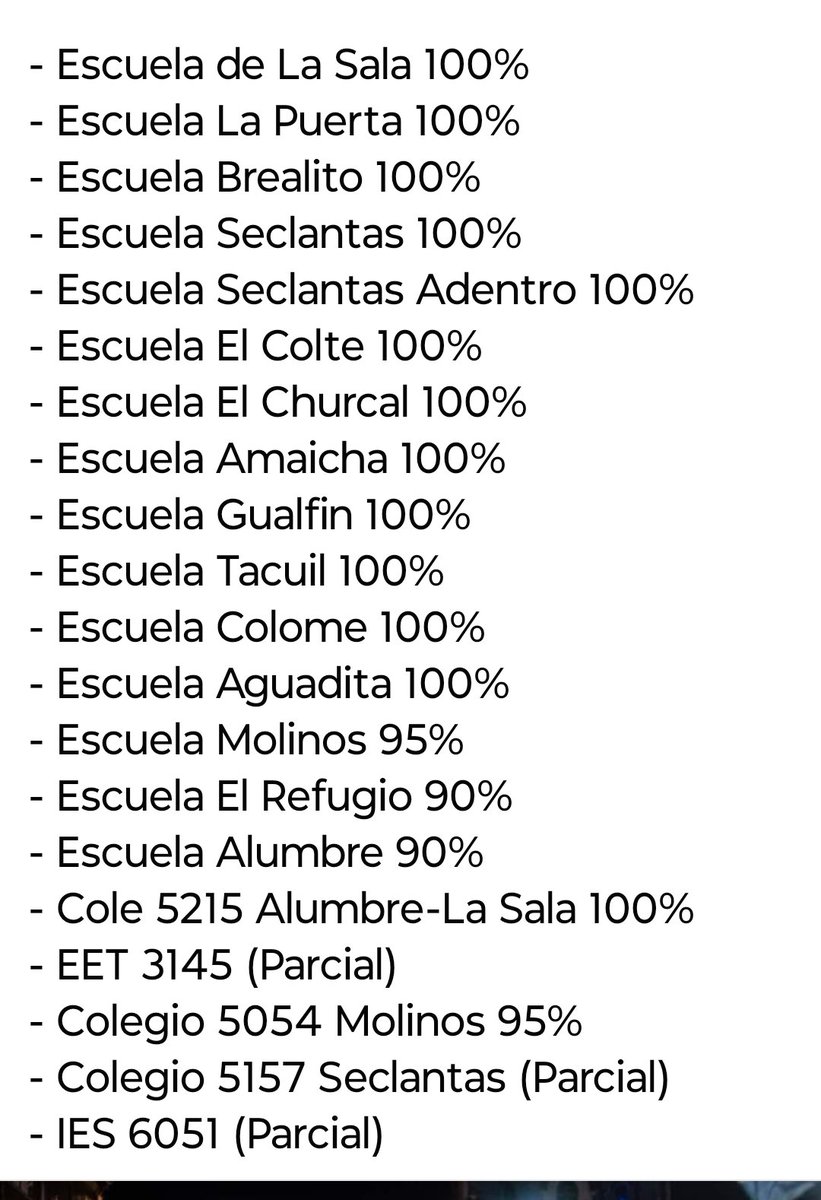 #28deMayo 21:30 hs
ESCUELAS ADHERIDAS AL #PARODDOCENTE #SALTA MAÑANA #29deMayo 
Depto. Molinos