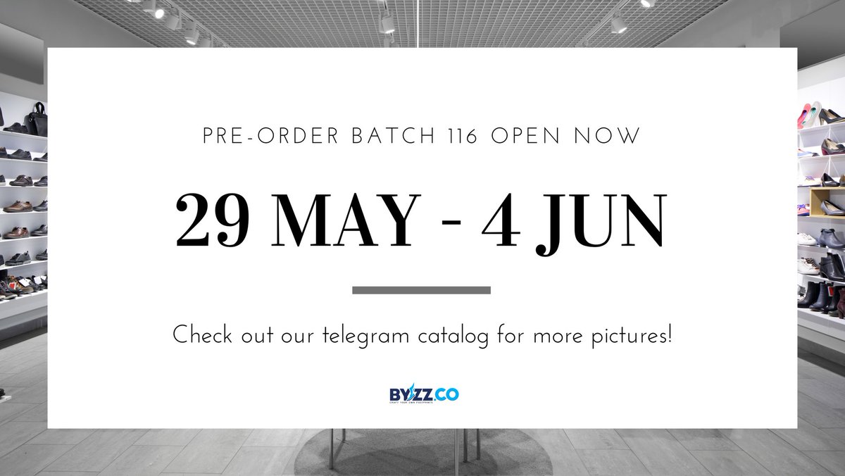 byzzkicks's tweet photo. BATCH 116 OPEN NOW

29 MAY 2023 - 4 JUNE 2023

Tempoh pre-order ialah selama 2-3 minggu.

Untuk order boleh whatsapp https://t.co/L6lWUPwdxO atau pm telegram https://t.co/7GqwllODL0

BOLEH DEPOSIT RM100 https://t.co/qLghT5hrWM