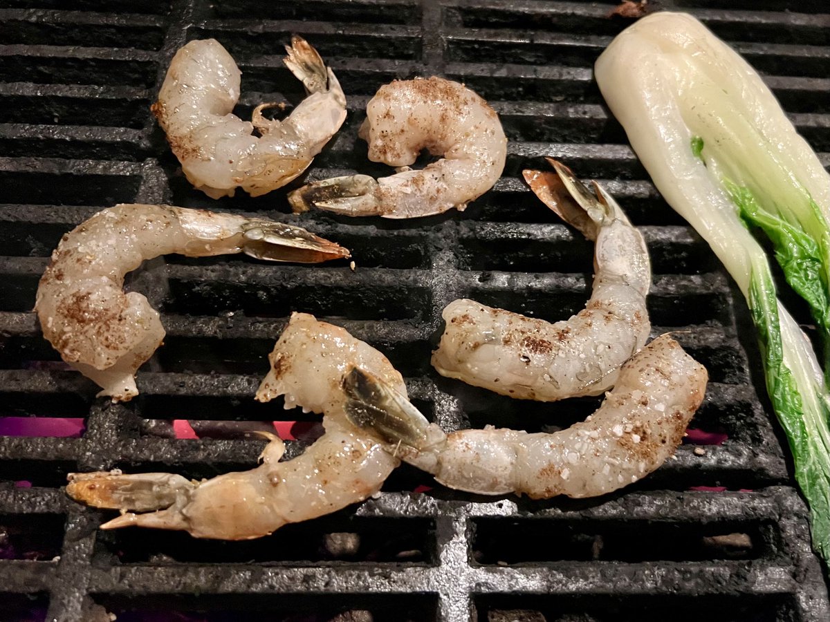 Fresh Louisiana shrimp on the grill @ Suis Generis- Yeah you right! #shrimp #nolaeats #eatingnola