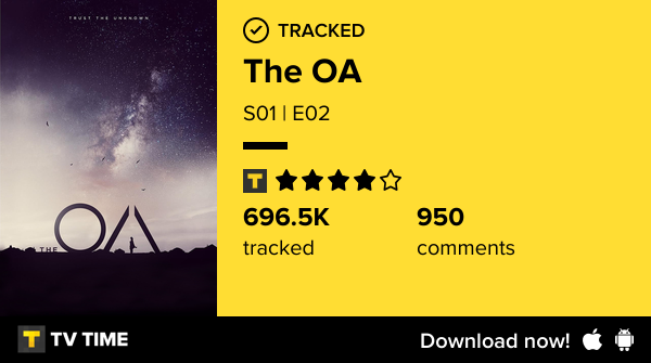 hanille's tweet photo. I've just watched episode S01 | E02 of The OA! https://t.co/vv6o6Slo2a #tvtime https://t.co/8GFk4BWHvx