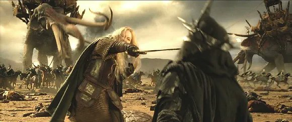 I Think its awesome Rey had a similar moment defeating Palpatine Like Eowyn defeating The Witch King #ReySkywalker #Eowoyn #ReturnOfTheKing #TheRiseOfSkywalker #StarWars #LordOfTheRings