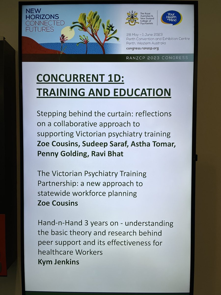 Join me and my colleagues for our symposium on expanding training pathways and supports #RANZCP2023
