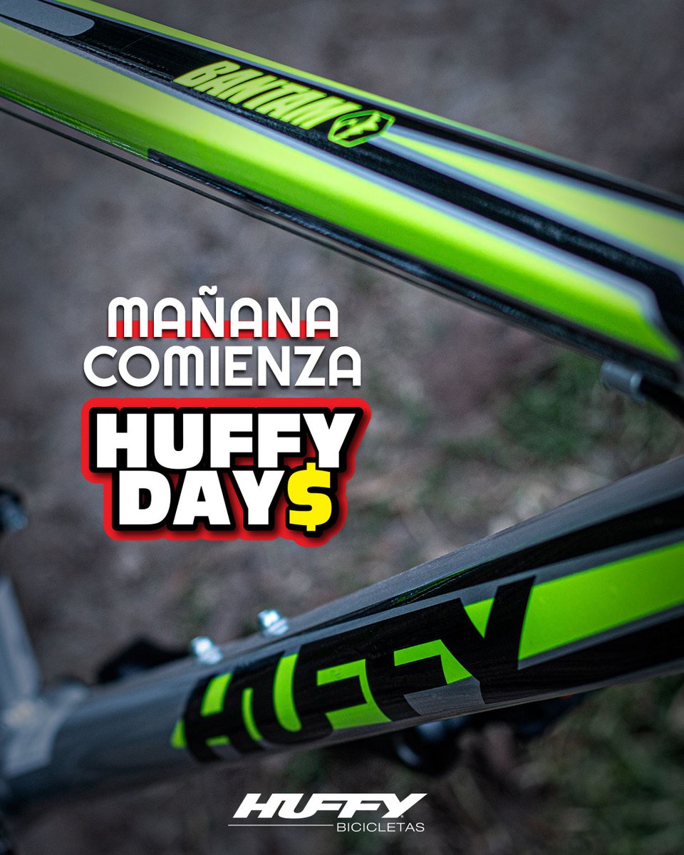 😎¡Ya solo faltan unas horas para que inicien los HUFFY DAYS!😎

🚲No olvides visitar huffy.mx para conocer los increíbles descuentos.

#SeguimosRodando #HuffyMéxico #HuffyDays #HotSale