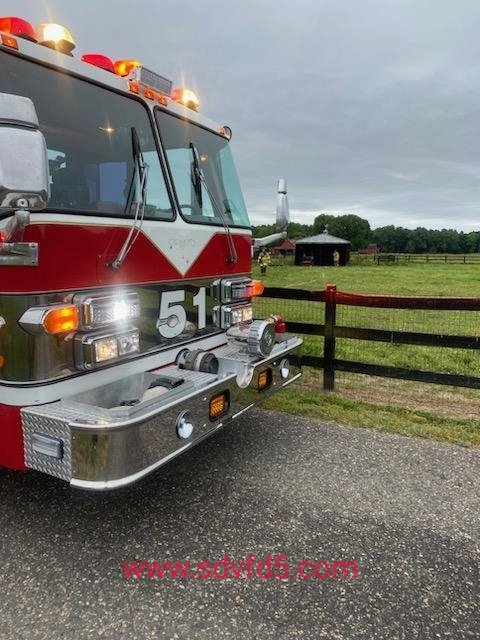 19:29:18 * STRUCTURE FIRE * 21730 OSCAR HAYDEN RD * E5 T5 TK1 T1 E2 T2 TK7 E7 E9 SQ6 * Vehicle fire threatning building

Engine 51 with a tractor fully involved with extension to a barn. The crew extinguished the fire and held with Co 5 units. Tanker 5 and Squad 5 also responded.