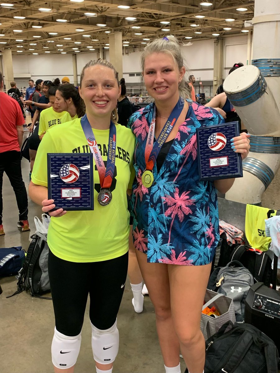 TAVVolleyball's tweet photo. Congrats to #TAVAlumni/#TAVCoach Emily Hill &amp; #TAVAlumni Katie Clark for being named to the USA Open Nationals AA All Tournament Team! #GoTAV https://t.co/qnbmpQvddj