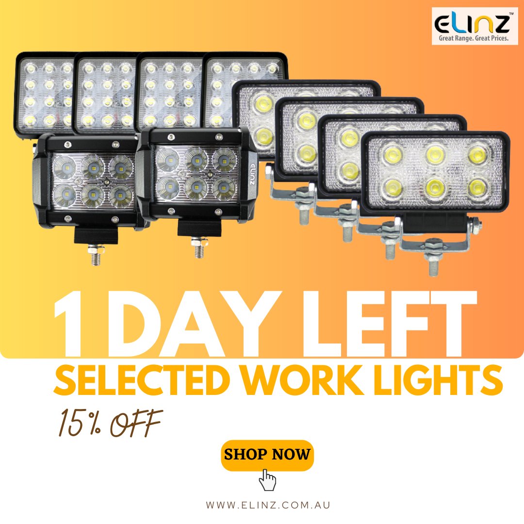 elinzdirect's tweet image. 💥Elinz's Sale on LED Lights Bars and Selected Work Lights is ending tomorrow!💥
Just add to your cart and enjoy a big discount of 15% OFF!
🔗elinz.com.au/shop/led-light…
🔗elinz.com.au/shop/driving-l…
#ledlightbar #ledlightbars #ledworklight #carledlight #sale #LimitedTimeOffer #Elinz