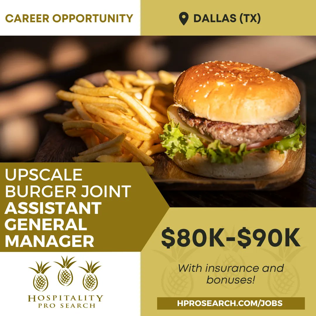 HProSearch's tweet image. 🌟💼 Keep the sizzle alive in Dallas-based craft burger and beer bar. 🚀 Oversee seamless day-to-day operations, drive guest-focused culture, and enhance their brand's longevity. 🙌

➡️Apply through this link: buff.ly/43LoGRl

#hprosearch #restaurant #service #hospitality