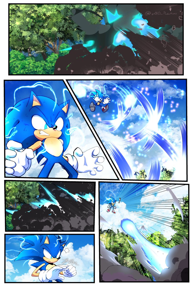 KAD_ProductionZ's tweet photo. Game Sonic vs Goku Chapter 2

Pages 9 and 10 https://t.co/QhGZtzWWfg