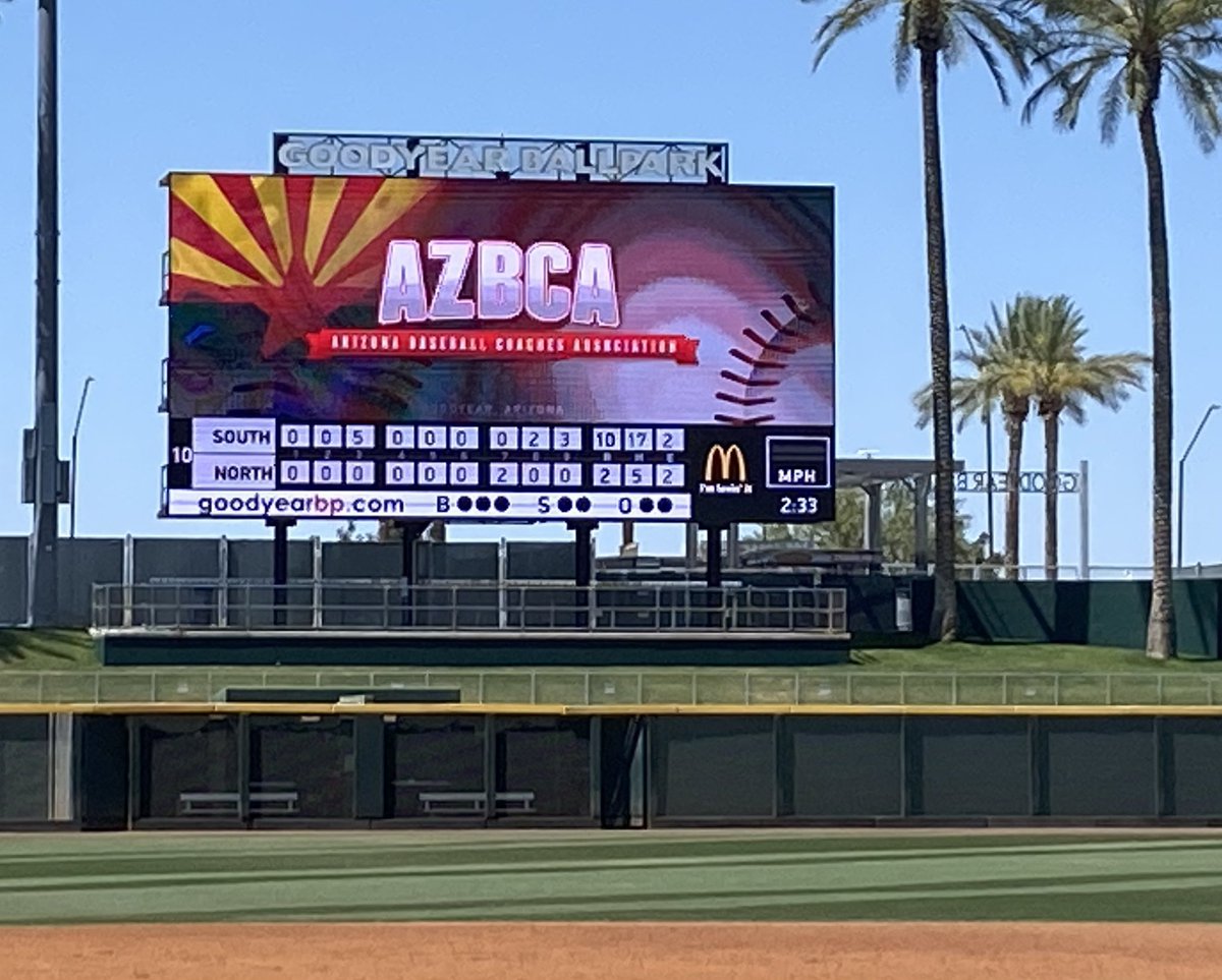 Had a great time coaching the South in the 6A <a href="/AZBCA2020/">AZBCA</a> all star game!

Coaches <a href="/hunter_flores13/">Hunter Flores</a> and <a href="/MattixMeade/">mattix meade</a> 1 last time and had a great time as the south won 10-2 and put up 17 hits. 

Great performances all around and a great atmosphere in the dugout!