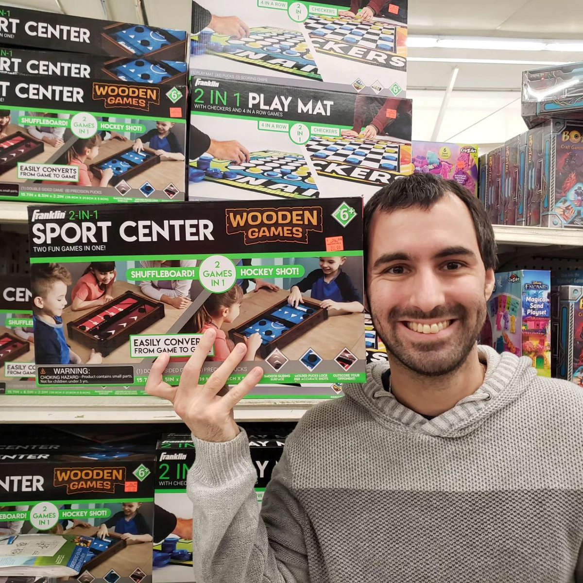 When you see a logo that you created out in the wild, you take a picture with it.

Back in 2020, I designed the Wooden Games #logo that you see on the package pictured for @FranklinSports as part of a series of wooden games under their indoor games division.

#franklinfamily