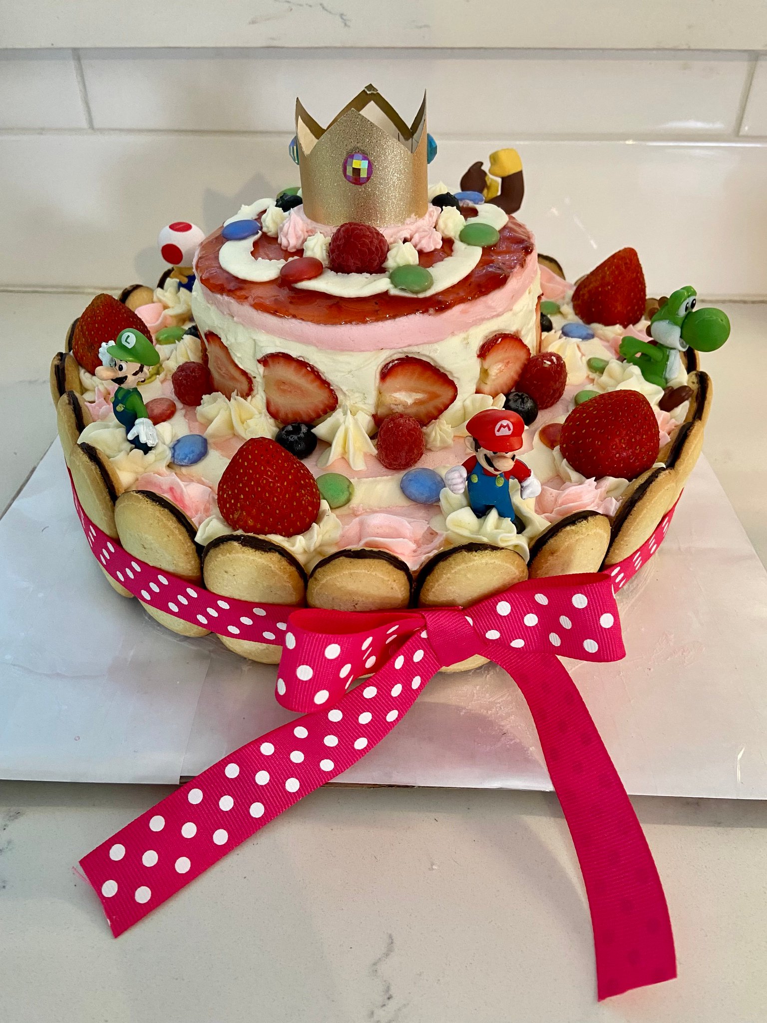 桃のbirthday cakeセット♪