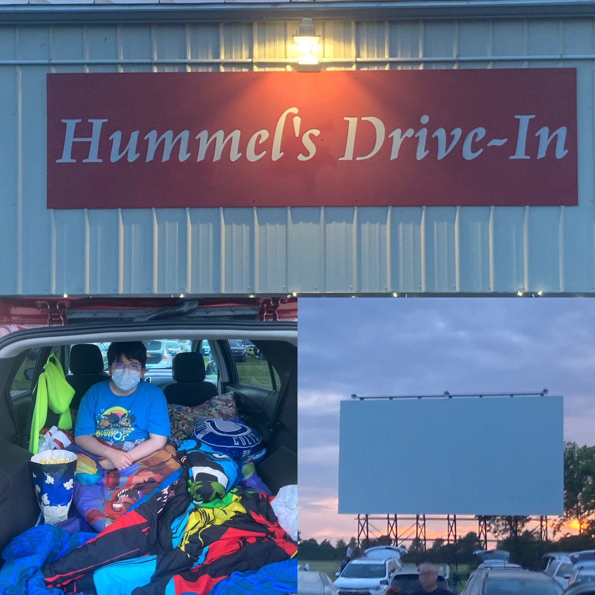 Mason and Dad celebrating Memorial Day weekend with our traditional trip to Hummel Drive-In in Winchester. The drive in movies are one of my fondest memories growing up and it gives me so much joy that Mason loves it as well. #DriveInMovie #HummelDriveIn #MemorialDay