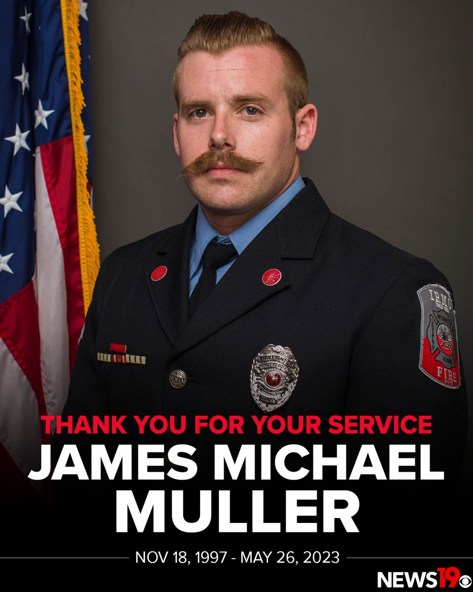 WLTX's tweet photo. His legacy as a model firefighter and the outpouring of support from the community serve as a testament to his bravery and selflessness. Rest in peace, Irmo Firefighter James Michael Muller. https://t.co/HeNQKWi9ps