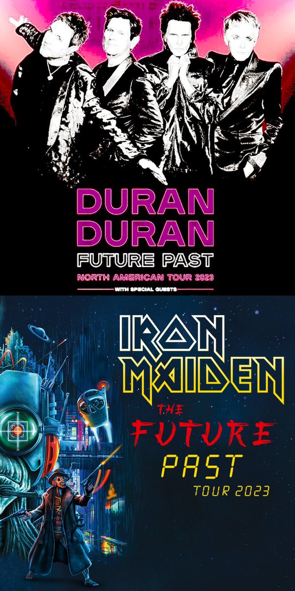 Skipst1's tweet image. Is it just me that noticed that two major British bands from the 80’s is calling their 2023 tour “Future Past”? #IronMaiden #DuranDuran @duranduran @IronMaiden 

PS See you on Thursday in Portland Duran Duran 😎👍🏻😉