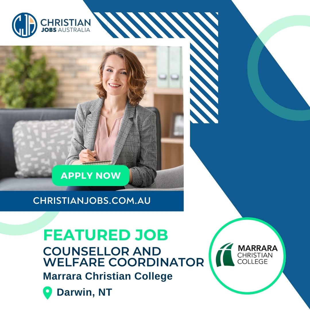 [NT] NOW HIRING - Counsellor and Welfare Coordinator at Marrara Christian College. Apply via the link ow.ly/xKGk50OxlFk

#ChristianjobsAU #Christianjobsaustralia #ChristianJobs #christiancareers #councellingjobs #councellorjobs #schooljobs  #aussiechristians