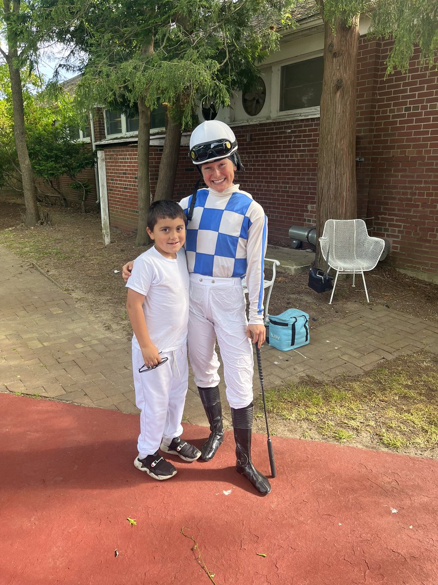 Great day at Monmouth Park today. Thanks Maddie Oliver for being so nice to Danny❤️