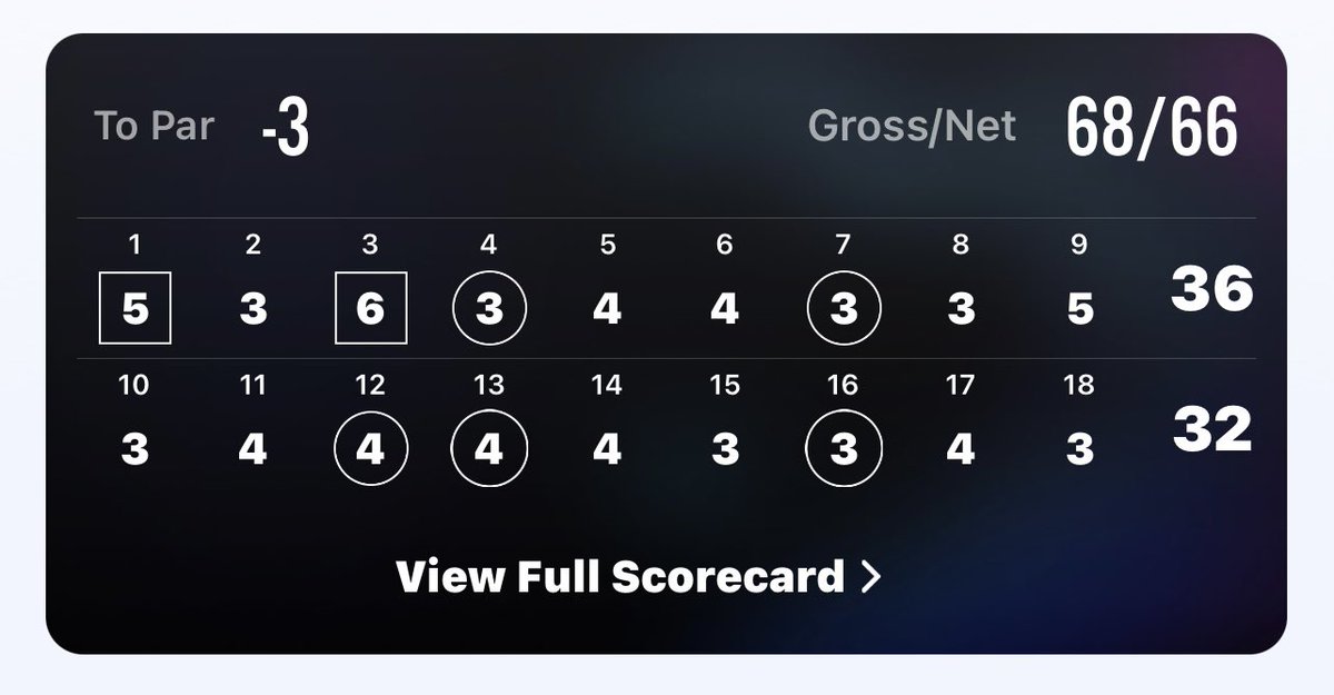 Haven’t posted in a bit but been playing a lot of golf and shot my best score ever :)