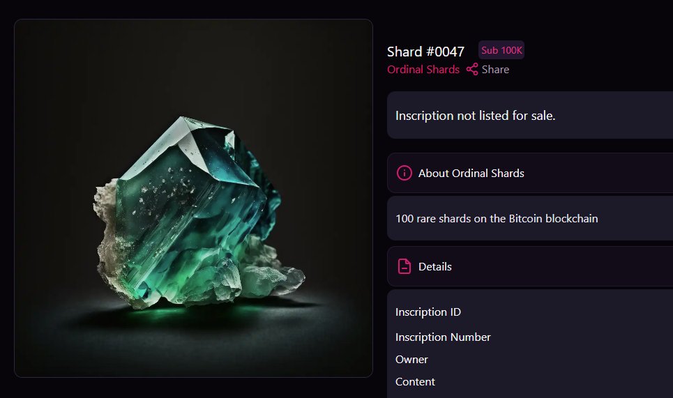 Shard #047 (Inscription 15626) just sold on @MEonBTC for 0.095BTC ($2545)

rotation into quality?  💎