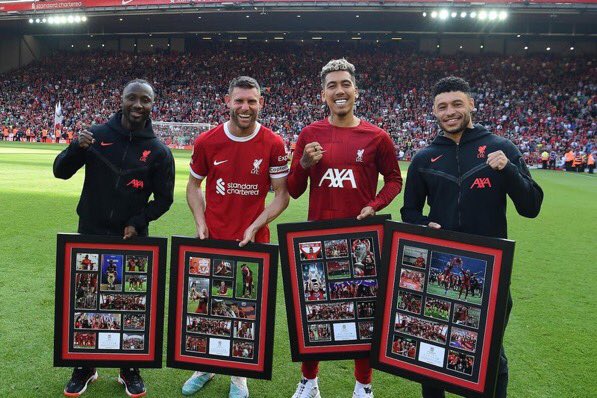 Indhran's tweet image. A heartfelt goodbye and thanks to Roberto Firmino, James Milner, Chamberlain, and Naby Keita for the contribution they have made. 🤝🫡

#YNWA
#LiverpoolFC