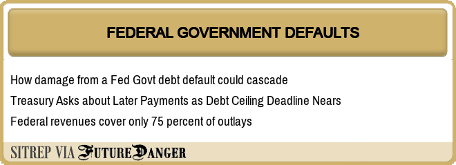 FD_EconomyCrash's tweet photo. FutureDanger Indicator: FEDERAL GOVERNMENT DEFAULTS
HeatMap Column 3> https://t.co/D548h1Nxjz
  #Debtageddon  #Default #Debt https://t.co/ajMpTaXU9C