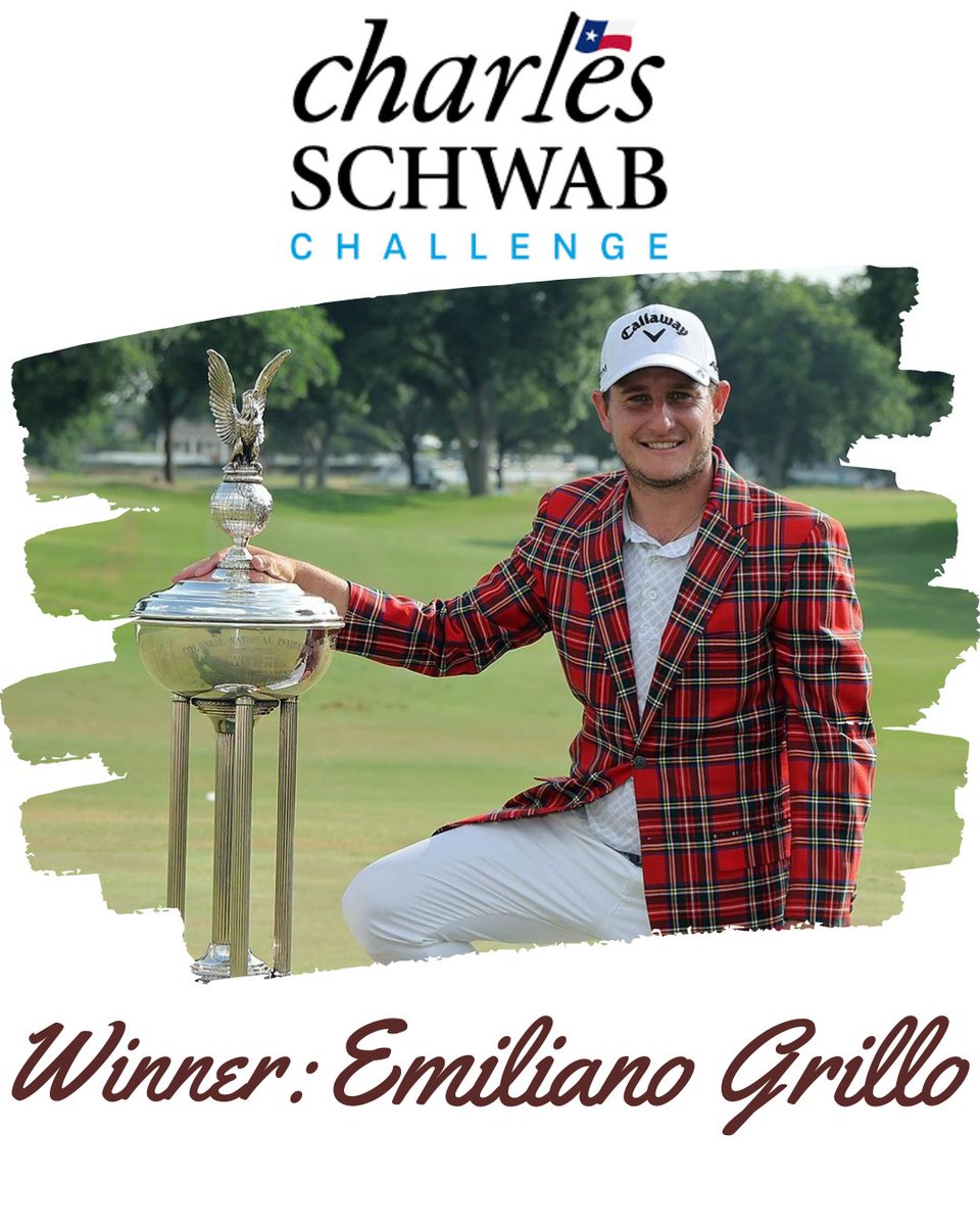 Emiliano Grillo wins the #charlesschwab #challenge 2023 at #forthworth after an exciting playoff with Adam Schenk
.
.
#golf #golflife #golfswing #golfnews #golftalk #PGA #pgatour #golfaddict #golftips #golfclub #charlesschwabchallenge #emilianogrillo #adamschenk #Argentina