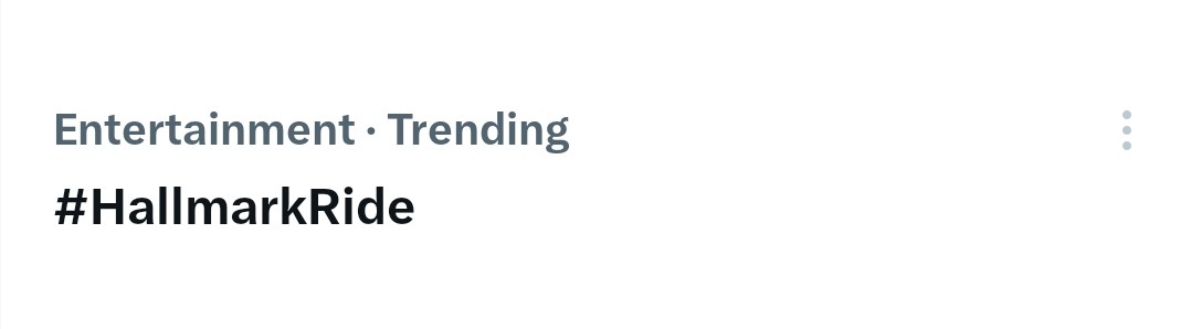 I've got trending! #HallmarkRide