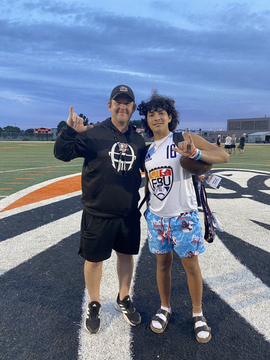 Had a great camp & visit @UTPBFootball!!! Thanks for inviting me and having me out @RobMessinger can’t wait to be back in the fall!!! @CoachK__Mac @CoachLusby @BlakeCrandall @Coach_Wiz91 #Falconsup