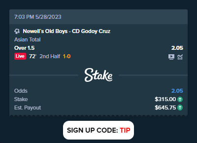 Newell´s Old Boys - CD Godoy Cruz

Bet slip link: stake.bet/sports/home?ii…

#NewellsOldBoys #CDGodoyCruz #bitcoincash #bch #sports