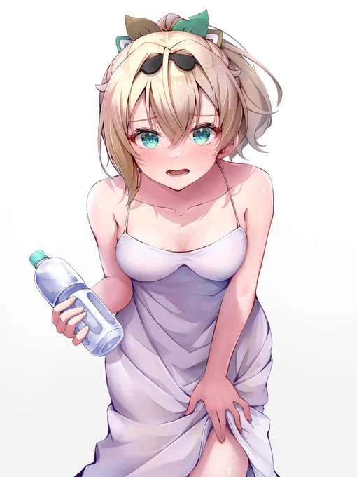 夏らしく白ワンピで水を差し出すだけの100%清楚で健全な絵を描くつもりだったんです