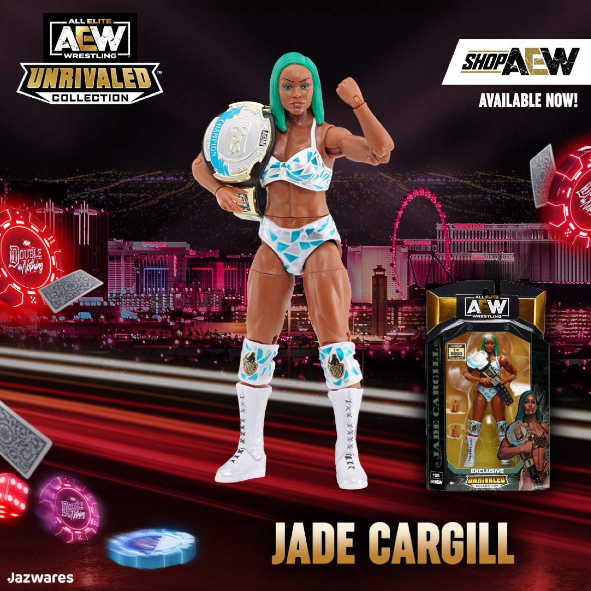 Exclusive @JadeCargill AEW Fan Fest Unrivaled Figure

@ringsidec @jazwares @aew @collectxdestroy #collectxdestroy #wrestlingfigures #aew #aewbyjazwares #tmnt #motu #transformers #gijoe #jazwares #allelitewrestling #aewdon #aewrampage #aewdynamite #aewunmatched