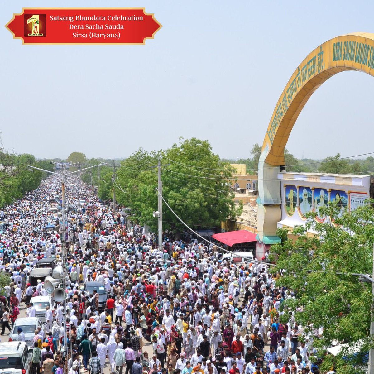 75 ration kits distribute by volunteer during by the satsung bhanndra celebration aiding underprivileged people meet their nutritional requirement. #SatsangBhandaraHighlights
#GuruPatr

Saint Gurmeet Ram Rahim Ji 
Dera Sacha Sauda