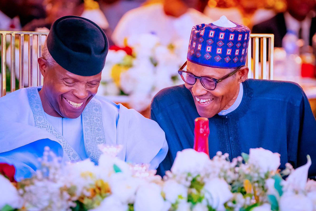 President Muhammadu Buhari attends inauguration dinner with President-Elect, Asiwaju Bola Ahmed Tinubu at the State House, Abuja. Some world leaders who arrived Nigeria today for Tinubu's inauguration also attended the inauguration dinner. #RoadToVilla