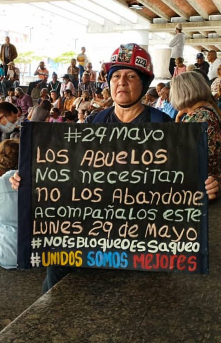Por calidad de vida, pensiones dignas, por el cese de la violacion de los  #DDHH vamos con los  abuelos este 29/05/2023 a la calle, hora 9am Parque Carabobo #29MayoPaLasCalles #DíaDelAdultoMayor #Venezuela #Libertad