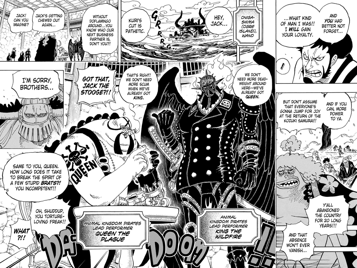 Queen the Plague and King the Wildfire both had their specialties destroyed by Roronoa Zoro (🐐)