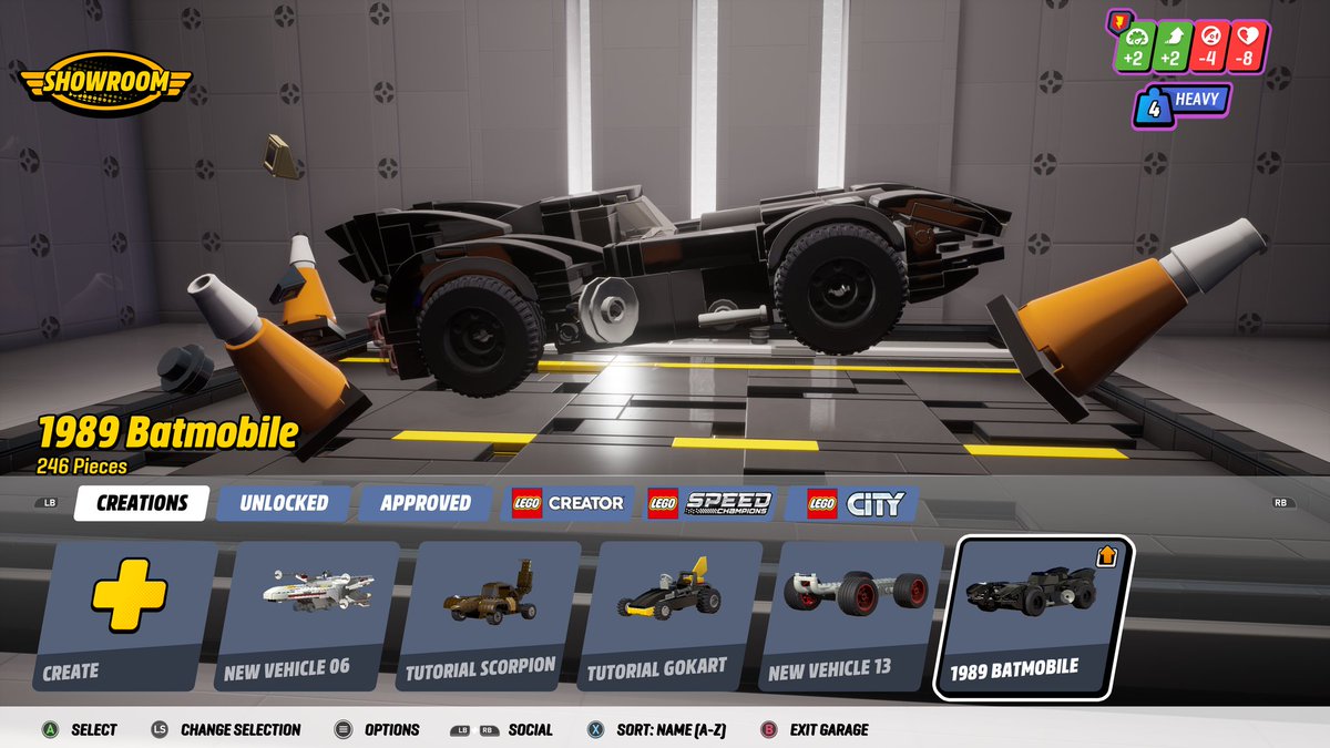 dexbloxone's tweet photo. 1989 Batmobile! 
#LEGO #LEGO2KDrive #Batman @LEGO_2K_HUB https://t.co/ahKyHb8AFF