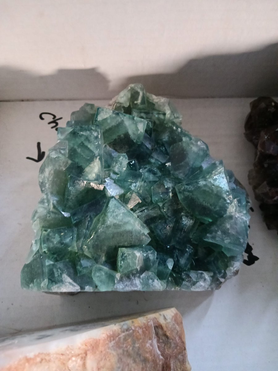 Hit the right garage sale today. This big chunk of green fluorite bigger than my hand has a beautiful blue/purple glow under UV light.
#rockhounding