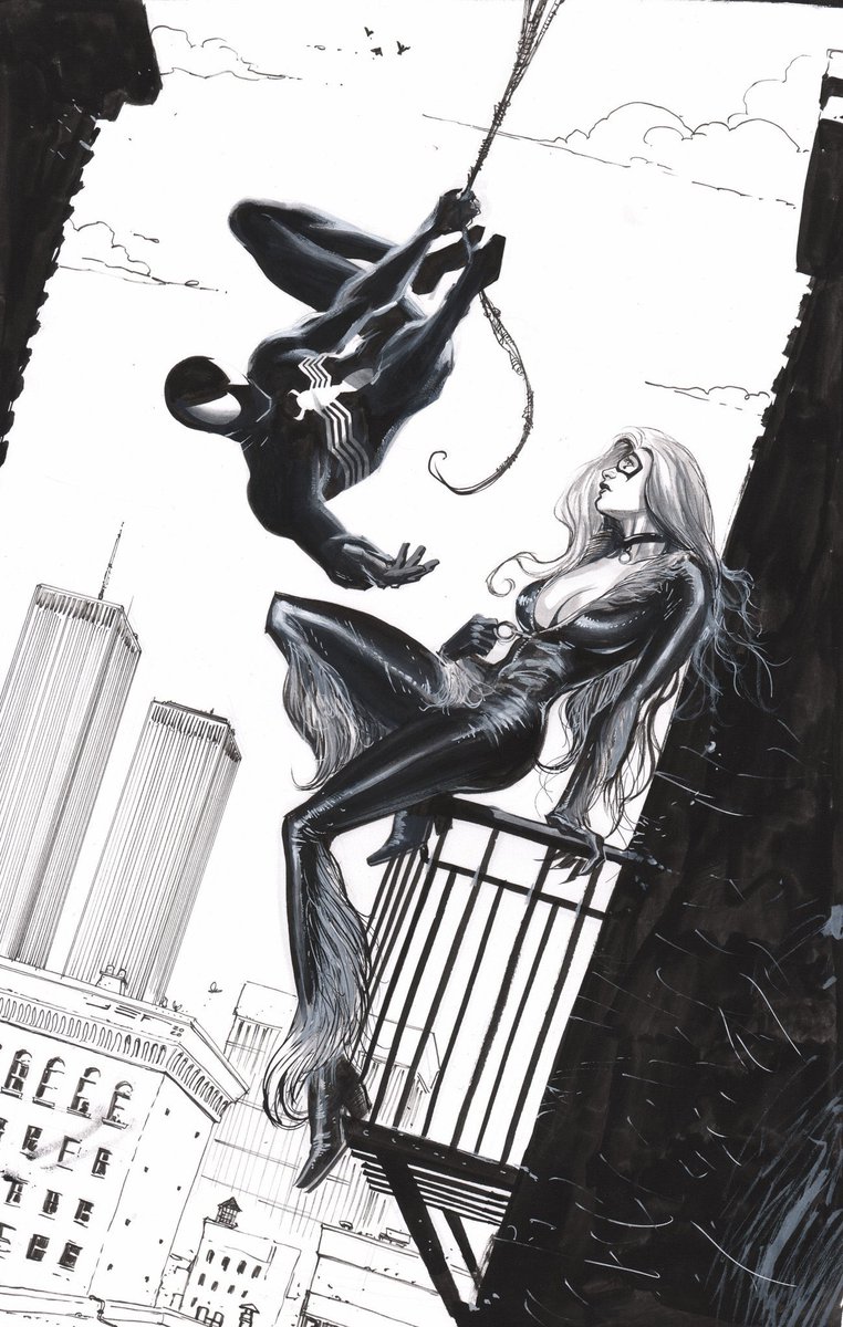 Spider-Man & Black Cat by Juan Ferreyra