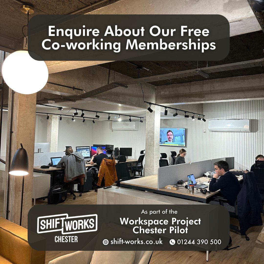 ShiftWorksUK's tweet photo. ShiftWorks Chester is proud to participate in the "Workspace Project Chester Pilot" funded by the Shared Prosperity Fund (UKSPF).

☎️ 01244 390 500
🖥 https://t.co/FKvbYAZ5e7

#chester #chesterbusiness  #coworking #coworkingspace #shiftworks https://t.co/4ZnPrnRJJk
