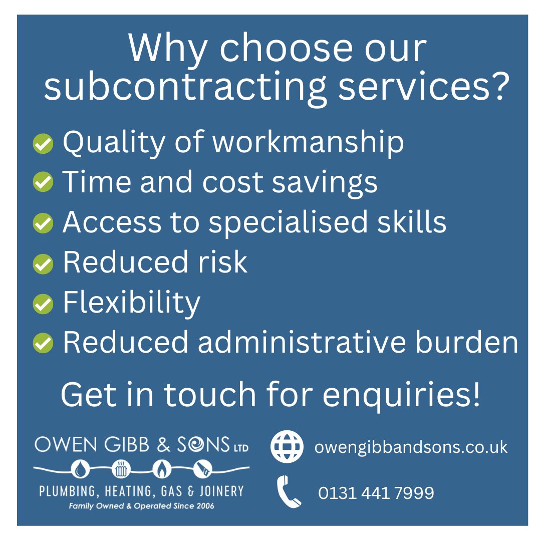 Choosing the appropriate subcontractors is essential for any project involving house renovation, upkeep, or repair.

#edinburgh #edinburghhomeservices #fife #lothians #exterior #exteriorrenovations #boiler #boilerservice #heating #heatingedinburgh #underfloorheating