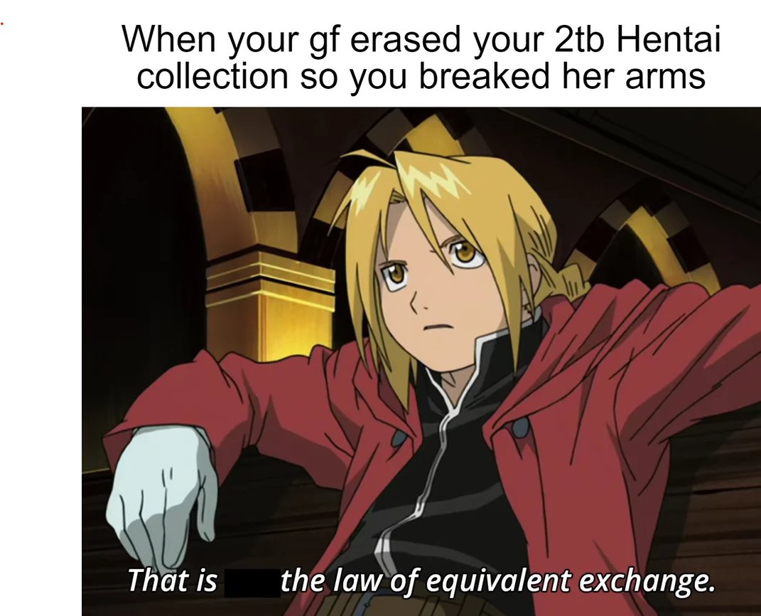 When your bae deletes your 2TB of anime gold, it's time to channel your inner Edward Elric!⚡🤜🤛
.
.
.
#AnimeDakimakuraPillow #Anime #Memes #FullmetalAlchemist #EdwardElric #animes #otaku #manga #animeart #filleanimée #animeedits #animememes #amantdanime #mèmes #dessin