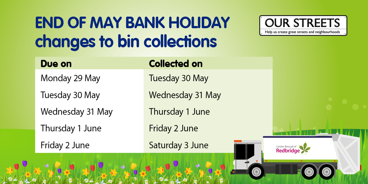 Don’t forget to jot down your revised date for bin collection this week because of the bank holiday. Stay up-to-date on bank holiday bin collections and changes to service on:  orlo.uk/U6Rln