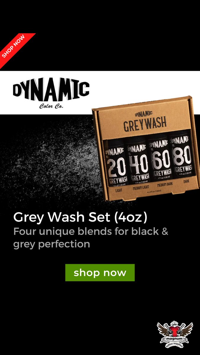 MagnumTattoo's tweet photo. This 4oz ink set from Dynamic Colors is a top choice for any black and grey artist ⚫️ 

Get yours today: https://t.co/RwDz1lcEGu

#magnumtattoosupplies #ukink #tattooinks #tattootools #dynamiccolors #tattoosupplier #dynamicblack #tattoostencil #dynamictattooink https://t.co/AREA87KSHq