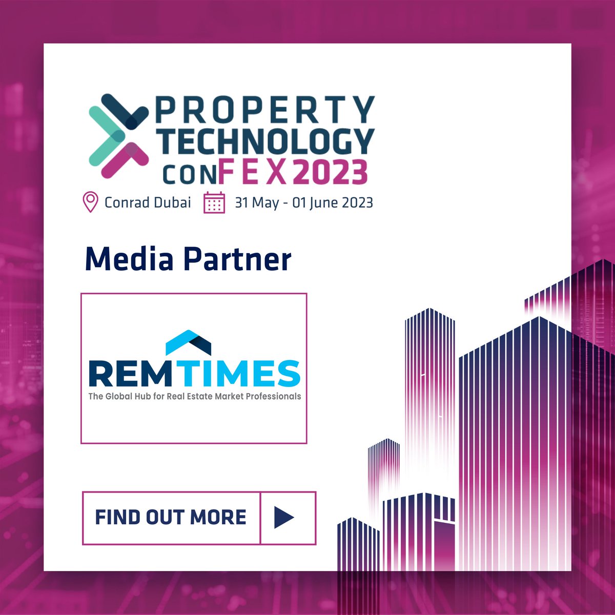 We are proud to welcome on board <a href="/remtimestoday/">REM TIMES</a> as our Partner for the Property Technology ConFex.

Book your tickets at ctf-uae.com/register?sourc… 

#ptf #SustainableBuiltEnvironment #Digital #Innovation