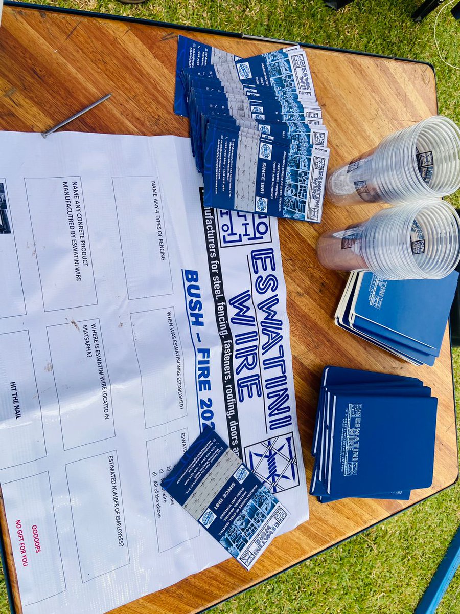 EswatiniWire's tweet photo. Day 3 done and dusted, We would like to thank all our customers who visited our stall, see you on the next Bushfire.
If you need a quote or want to enquire something, simple call/whatsapp this number 7602 3845
#since1981
#bushfire2023
#BringYourFire https://t.co/6H48BdS6KA